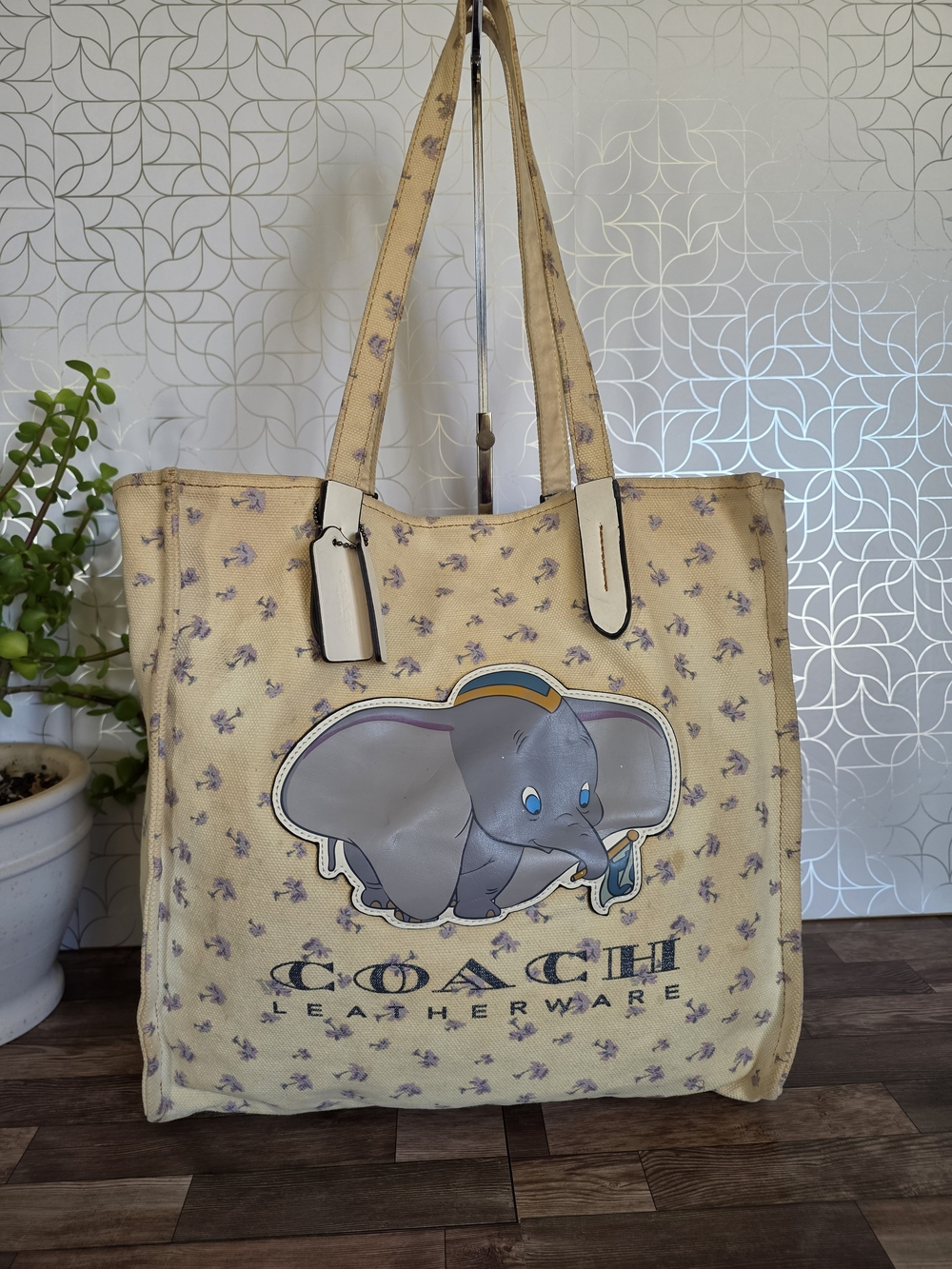 Disney x Coach Dumbo Floral Canvas Tote Bag